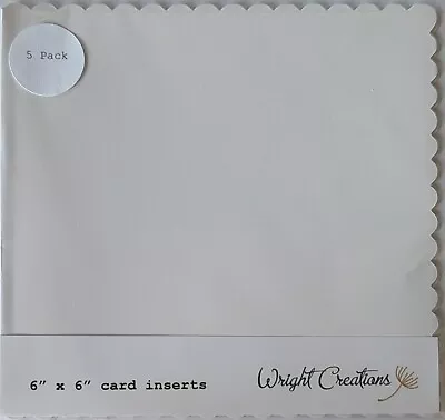 £3.99 • Buy 5x7 - 5  X 7  - 6x6 - 6  X 6  - Scalloped Edge Card Inserts