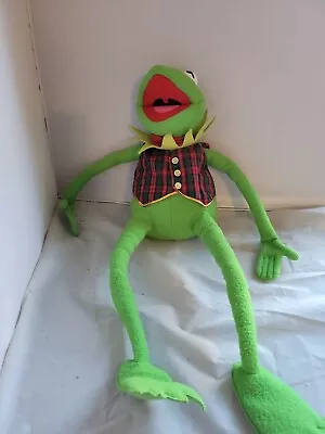 Kermit The Frog W/ Plaid Vest & Bow  Jim Henson's Muppets 24  Vintage  • $25