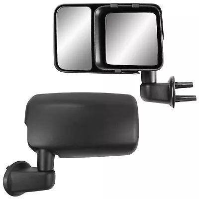 Snap & Zap Clip On Towing Mirrors For 07-17 Jeep Wrangler/18 Wangler JK Pair • $64.96