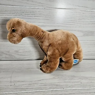 Vintage 1980 Dakin Brown Brontosaurus Dinosaur Plush Stuffed Animal Toy • $9.99