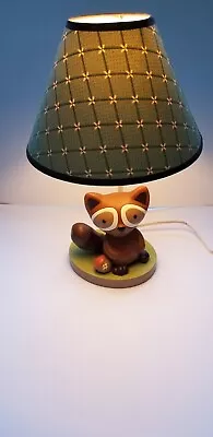 Excellent Condition Lamb’s & Ivy Children’s Woodland Raccoon Table Lamp & Shade • $29