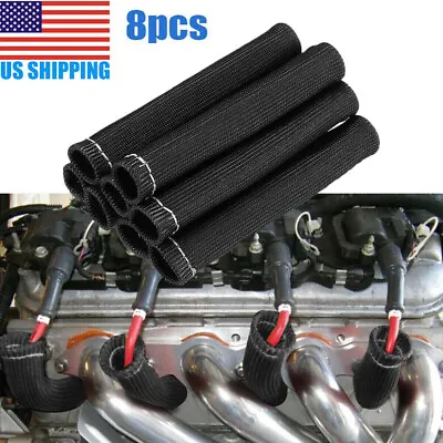 $11.89 • Buy 8Pcs 2500° Spark Plug Wire Boots Heat Shield Cover Protector Sleeve For LS1/LS2
