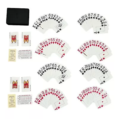 KEM 1935 Plastic Playing Cards 2 Decks Floral Design Black Plastic Case Complete • £24.12