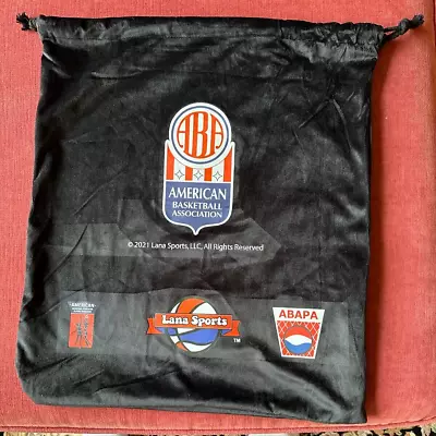 American Basketball Association Velour Drawstring Bag ABA 22 X 19 1/2 Inches • $10.49