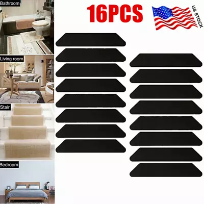 16 PCS Rug Gripper Tape Non Slip Rug Pads Double Sided Carpet Reusable Gripper • $8.99