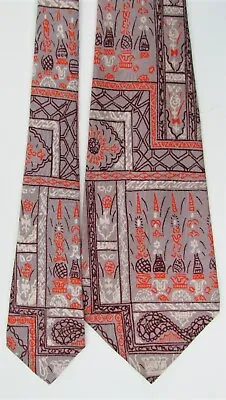 Vintage 1940's Abstract Art Modern Men's Silk Tie Jazz Big Band Era • $65