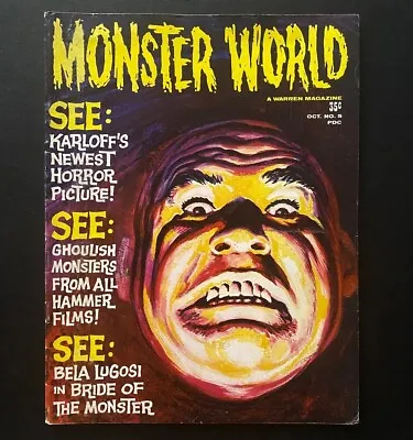 Monster World - Issue 5 - Warren Magazine - 1965 Vintage Horror • $14.92