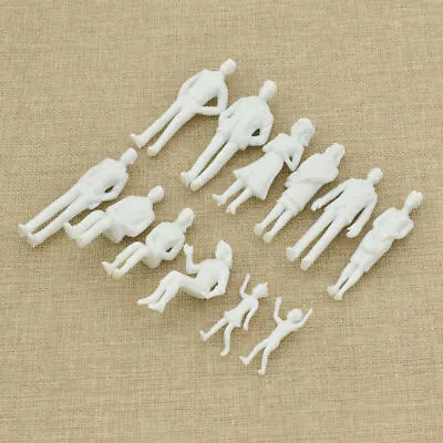 10 Pcs 1:25 Scale Model White Figures Unpainted People ABS Figures Accessories • £4.59