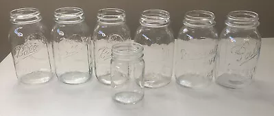 Lot Of 7 Mason Jars Ball Perfect Presto Supreme Brookway Clear-Vu • $24