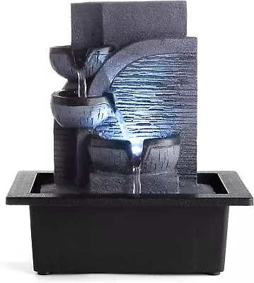 Indoor Fountain Tabletop Fountain Waterfall Fountains Relaxation Water Feature F • $88.88
