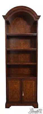 L63472EC: THEODORE ALEXANDER Dome Top Inlaid Mahogany Open Bookcase • $2395