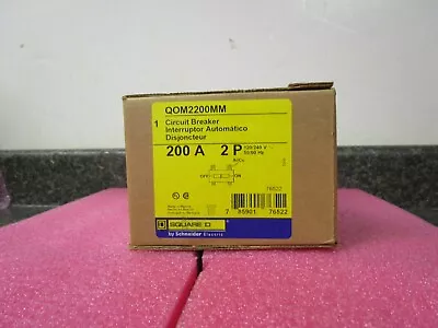 NEW! SEALED BOX! Square D QOM2200MM 200 Amp 2 Pole 1 Phase AC Circuit Breaker • $159.95