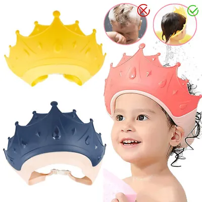 £4.30 • Buy Adjustable Baby Kids Shampoo Bath Shower Hat Cap Wash Hair Ear Shield Waterproof