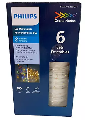 Philips LED Micro Lights Color Changing Warm White Or Multi 6 Sets - 8 FUNCTION • $17.77