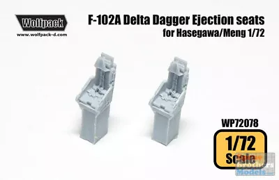 WPD72078 1:72 Wolfpack F-102A Delta Dagger Ejection Seat Set (HAS/MNG Kit) • $15.99