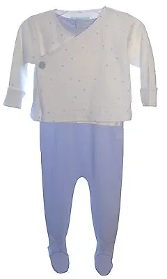 Marie Chantal 100% Pima Cotton Blue Babygrow Jacket Age 9 Mths (6-9) NWT • $20.14