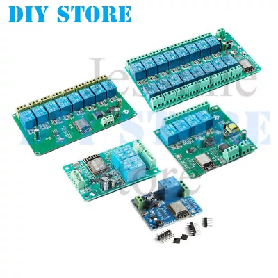 $9.92 • Buy ESP8266 Wireless WIFI Relay Module 1/2/4/8/16 Channel ESP-12F AC/DC 5V-80V