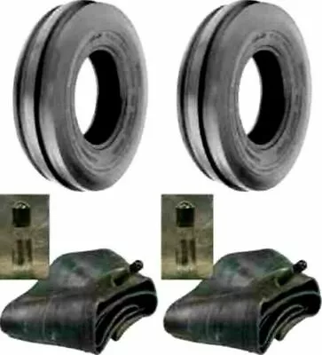 2 (Two) 400x12 400-12 4.00-12 Front 3 Rib Tractor Tires With Tubes Hd 4 PR • $119.88