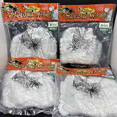 Midwest Cannon Falls (4) Spooky Halloween Stretch Spider Web ~ NEW • $9.99