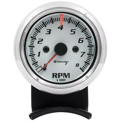 Equus 2-1/2 Dia Tachometer 8000 RPM White Dial E5076 • $61.71