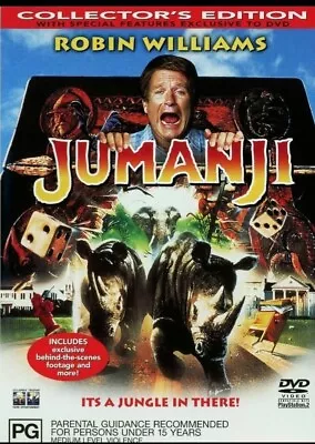 Jumanji DVD Robin Williams Good Condition Quick Dispatch Collectors Edition R4 • $5.95