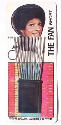 Sealed 1970s The Fan Short Afro Hair Pick Retro Groovy - New Old Stock #950 • $15