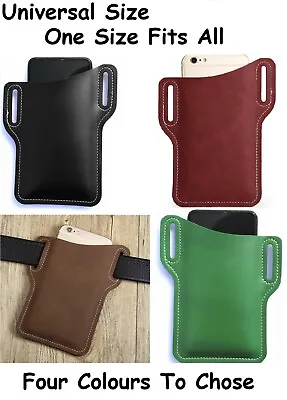 For IPhone 15 14 13 12 11 X Plus Pro Max SE Leather Belt Loop Case Pouch Holster • £9.57