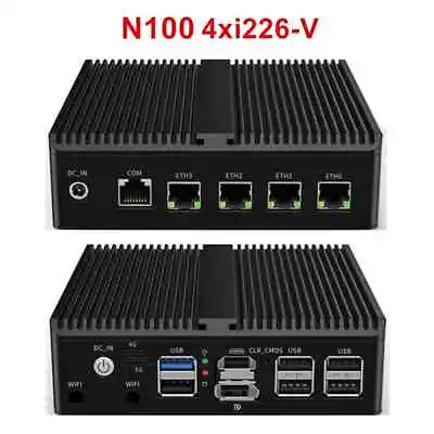 Firewall Soft Router N100 J6413 N5105 4x Intel I225 I226 2.5G LAN NVMe Fanless • $249.99