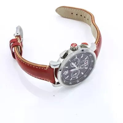 Vintage Michele Sport Sail Chronograph Maroon Dial Womens Wristwatch #WB710-3 • $5.50