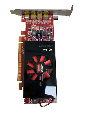 Amd Firepro W4100 2gb Gddr5 Quad Mini-displayport Pcie X16 3.0 Video Card • $24.99
