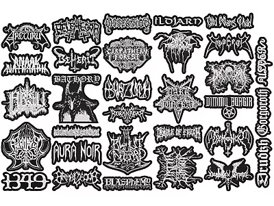 BLACK METAL Full EMBROIDERY Shaped 10pcs/Lot Random Mix Sew-On Patches • $36