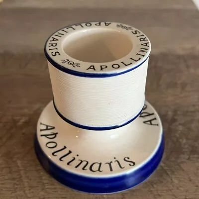 Vintage Striker Apollinaris French Cafe Match Holder Cobalt White/Blue • $72