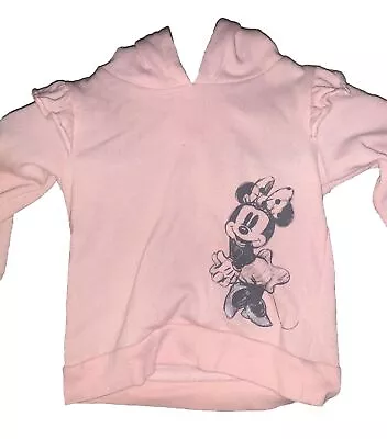 Disney Junior Minnie Mouse Light Pink Sweatshirt Hoodie With Ears  Size 3T • $19.99