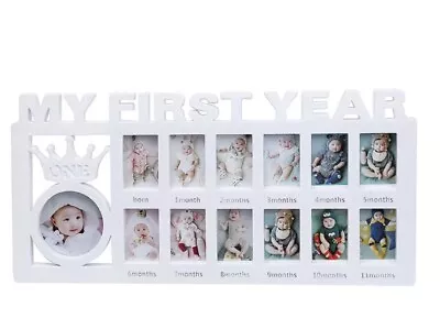 Baby My First Year Photo Frame - 12 Photographs Recording Babys First Year • £14.50