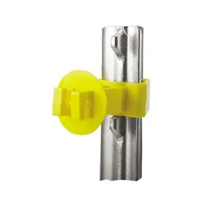 Dare Electric Fence Insulator T-Post Snug-Fit Yellow Extra-Long 25-Pk. • $16.99