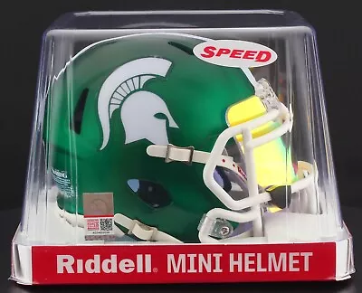 MICHIGAN STATE SPARTANS Riddell SPEED Mini Football Helmet W/ EYE SHIELD VISOR • $49.95