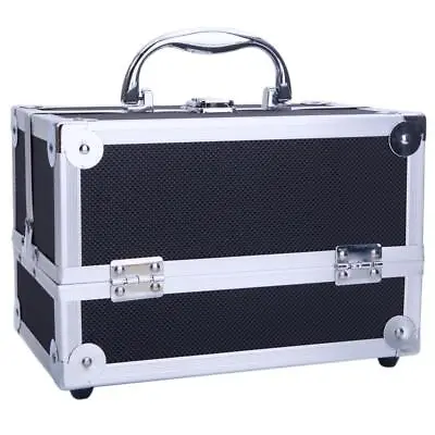 Aluminum Makeup Train Case With Mirror & Key - Color Black • $15.95