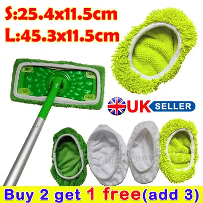 Universal Steam Mop Pads Cloths Cover Pad Cloth Microfibre Coral Green Cleaner. • £3.78