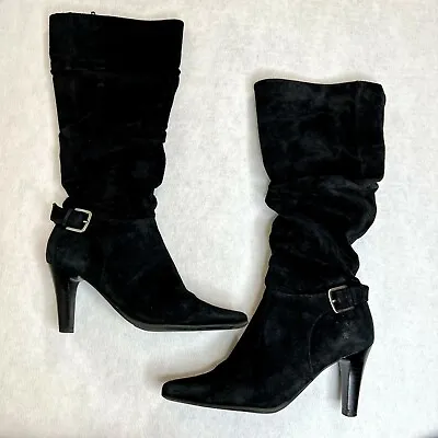 White Mountain Black Heeled Boots • $27.99