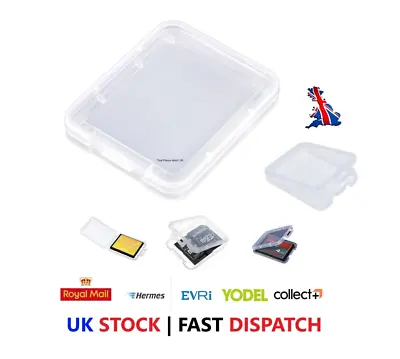 Compact Flash Transparent Holder Case Memory Card CF SDHC Box Storage Kit UK NEW • £2.90