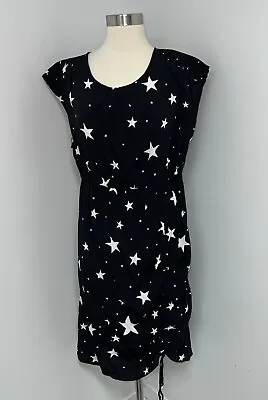 Gap Maternity Dress Black White Stars Womens Size M Short Sleeve New • $29.99