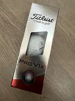 NEW Titleist Pro V1x RCT 2023 Golf 3 Balls White 1 Sleeve Launch Monitor V1 X • $26.99