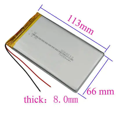 3.7V 7000mAh Polymer Li Battery Lipo For Bluetooth Device Tablet PC DVD 8066113 • $13.58