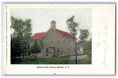 C1905 Madrid High School Exterior Net Madrid New York Vintage Antique Postcard • $14.98