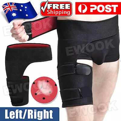 Hip Brace - Compression Groin Support Wrap For Sciatica Pain Relief Thigh L/R AU • $13.85