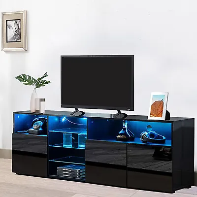 High Glossy LED TV Stand Cabinets For 70/85  TV Entertainment Center TV Table • $170.99