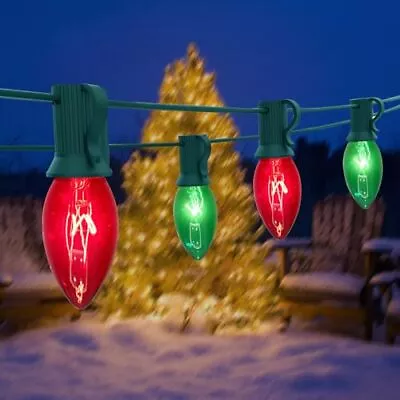 C9 Christmas Lights 25FT C9 Vintage Christmas String Light 26 Large Bulb C9 • $40.85