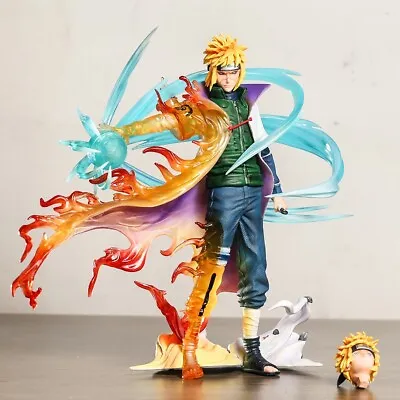 23cm Naruto Anime Action Figure Namikaze Minato Light Up Pvc Figurine Statue • $60