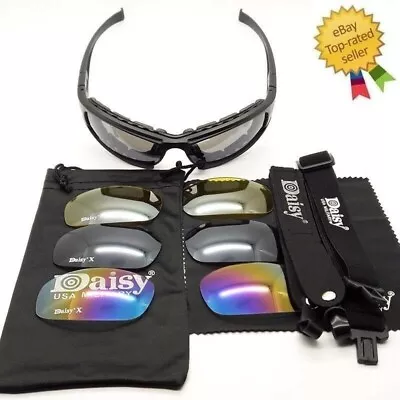 Daisy X7 Army Goggles Sunglasses Men Military Sun Glasses Male Kit Tactical Lens • £20