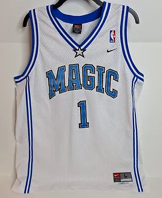 Tracy McGrady NBA Orlando Magic Nike Team Jersey White Stitch Men's Size L + 2 • $35